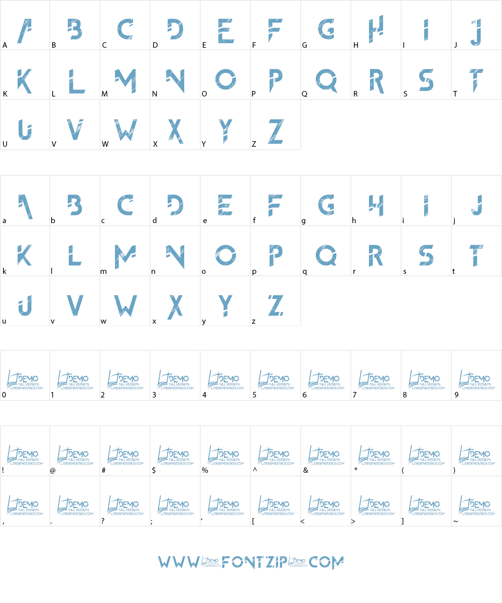 The FrontMan 2 demo Font Character